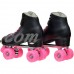 Epic Classic Black and Pink Quad Roller Skates   556059645